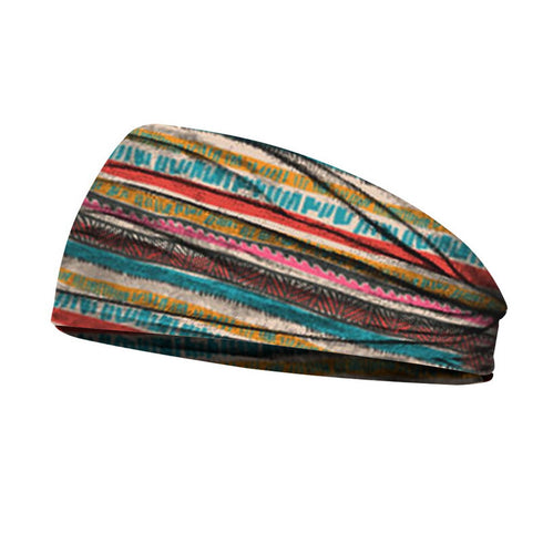 Printed Headband Printed Sports Yoga Fitness Sweat-Absorbent Headband Headband - ROUTINE FASHION